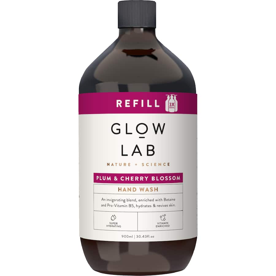 Glow Lab Hand Wash Refill Plum & Cherry Blossom 900mL