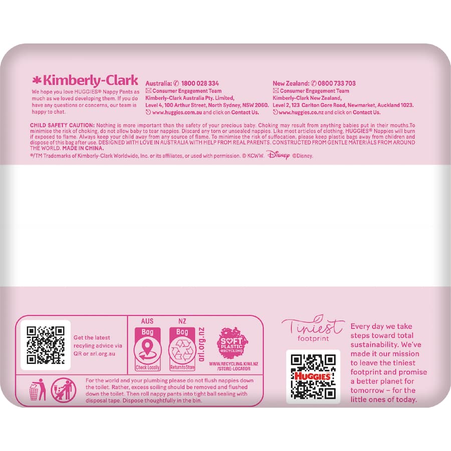 Huggies Ultra Dry Nappy Pants Toddler Girls 9-14kg Size 4 15pack