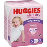 Huggies Ultra Dry Nappy Pants Walker Girls 12-17kg Size 5 13pack