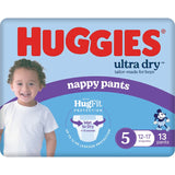 Huggies Ultra Dry Nappy Pants Walker Boys 12-17kg Size 5 13pack