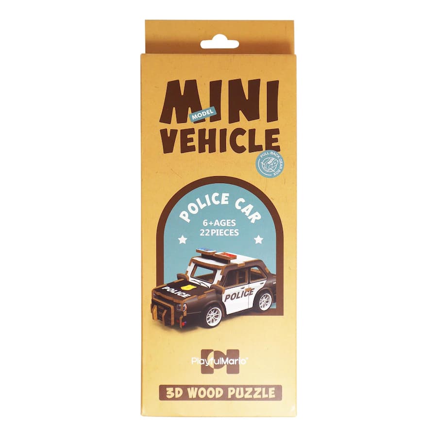 3d Wooden Puzzle Mini Model Vehicle Assorted