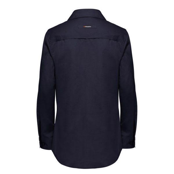 KingGee, Women's Workcool 2 Ripstop Shirt, K69880 - Navy - 10