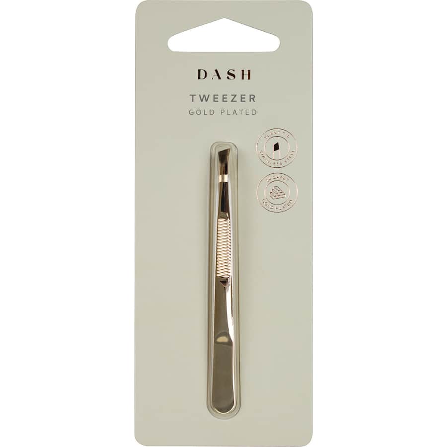 Dash Tweezer Slant Gold Plated