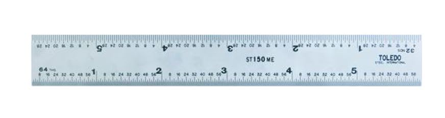 Toledo Stainless Steel Rule 300mm (Each)