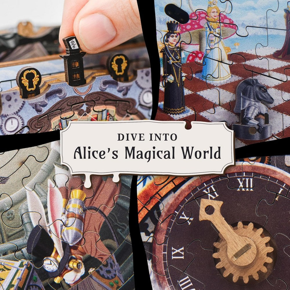 CluePuzzle - The Wonderbox of Alice - Clue box and Jigsaw - Gaming Accessory