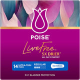 Poise Live Free Pads Ultrathin Regular 14pack