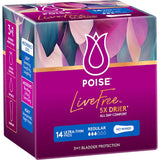 Poise Live Free Pads Ultrathin Regular 14pack