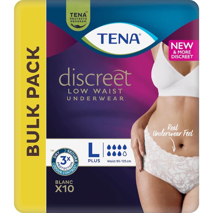 Tena Womens Continence Pants Large Medium Protection 10pack
