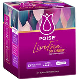 Poise Live Free Pads Ultrathin Super - 12pack