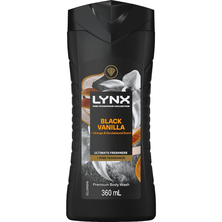 Lynx Black Shower Gel Vanilla 360mL