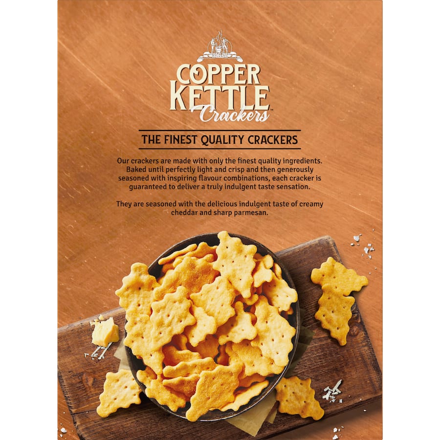 Copper Kettle Crackers Cheddar & Parmesan 135g