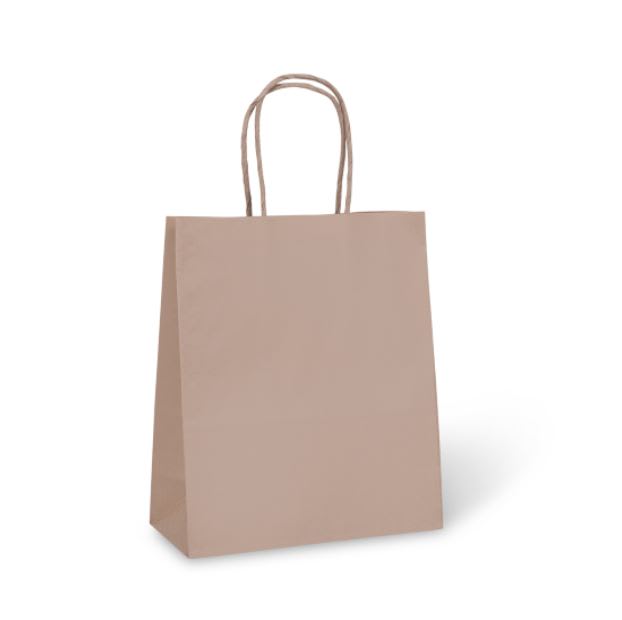 Twist Handle #8 Brown Kraft Paper Carry Bag 180 x 85 x 215mm 250 (Case)