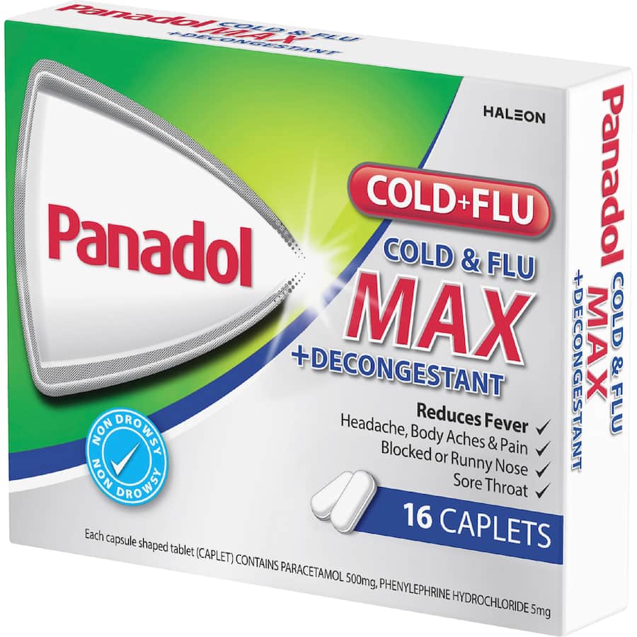 Panadol Cold And Flu Relief Max Decon Caplet 16 pack