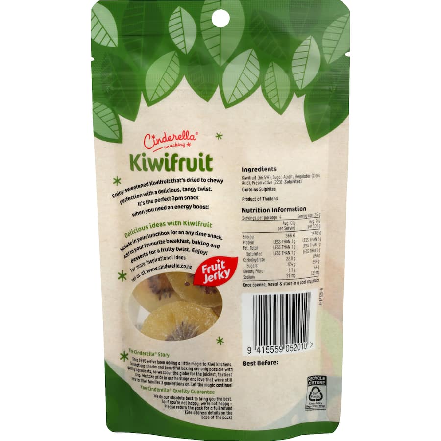 Cinderella Fruit Jerky Kiwifruit - 100g