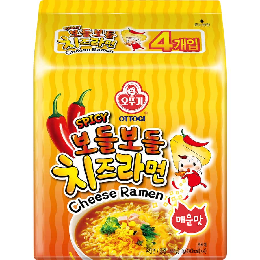Otoki Instant Noodles Cheese Ramen Spicy - 4 pack 444g