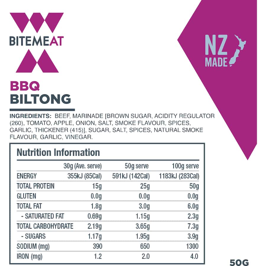 Bitemeat Biltong Bbq - 50g