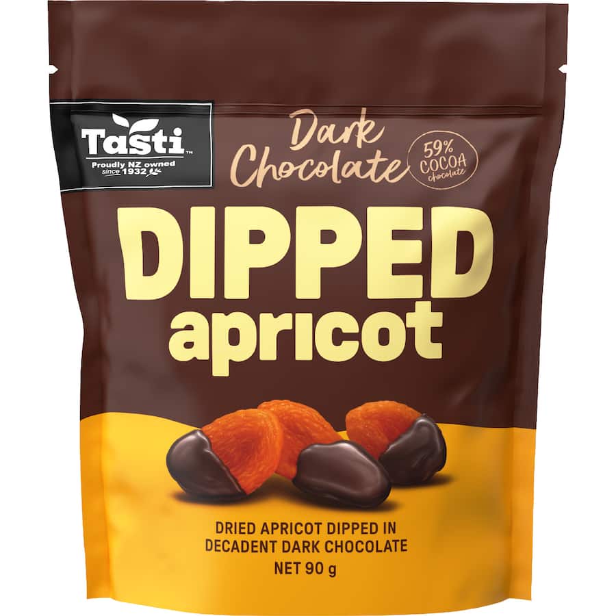 Tasti Dried Apricots Chocolate Dipped - 90g