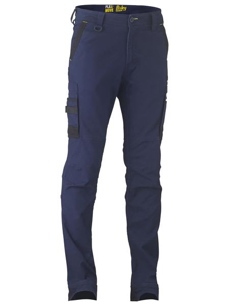 Bisley, FLEX & MOVE Stretch Utility Cargo Pant-Stout Fit  - Navy - Size: 97