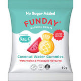 Funday Natural Sweets Coconut Water Gummies Watermelon & Pineapple Flavour 50g