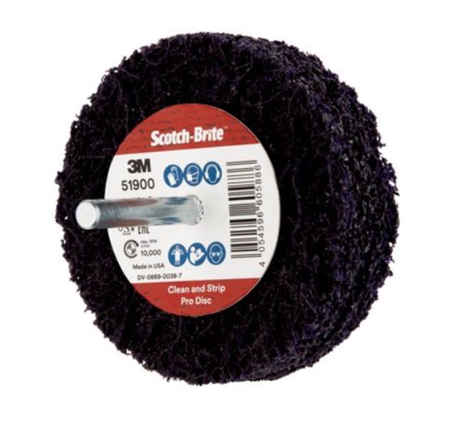Scotch-Brite Clean & Strip Pro Spindle Disc Purple-60mm x 13mm (Each)