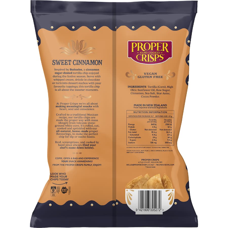Proper Crisps Chips Tortilla Cinnamon - 150g
