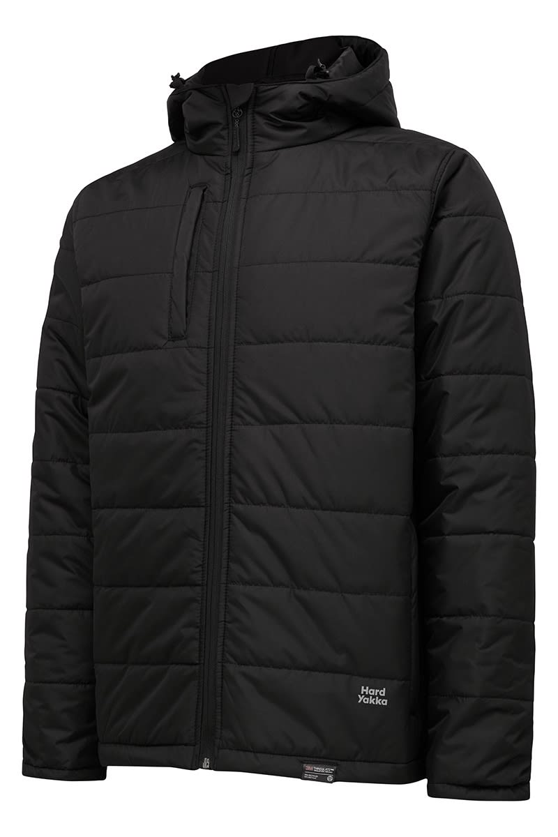 Hard Yakka, Puffa 2.0 Jacket, Y06723 - Black (Size: 5XL)