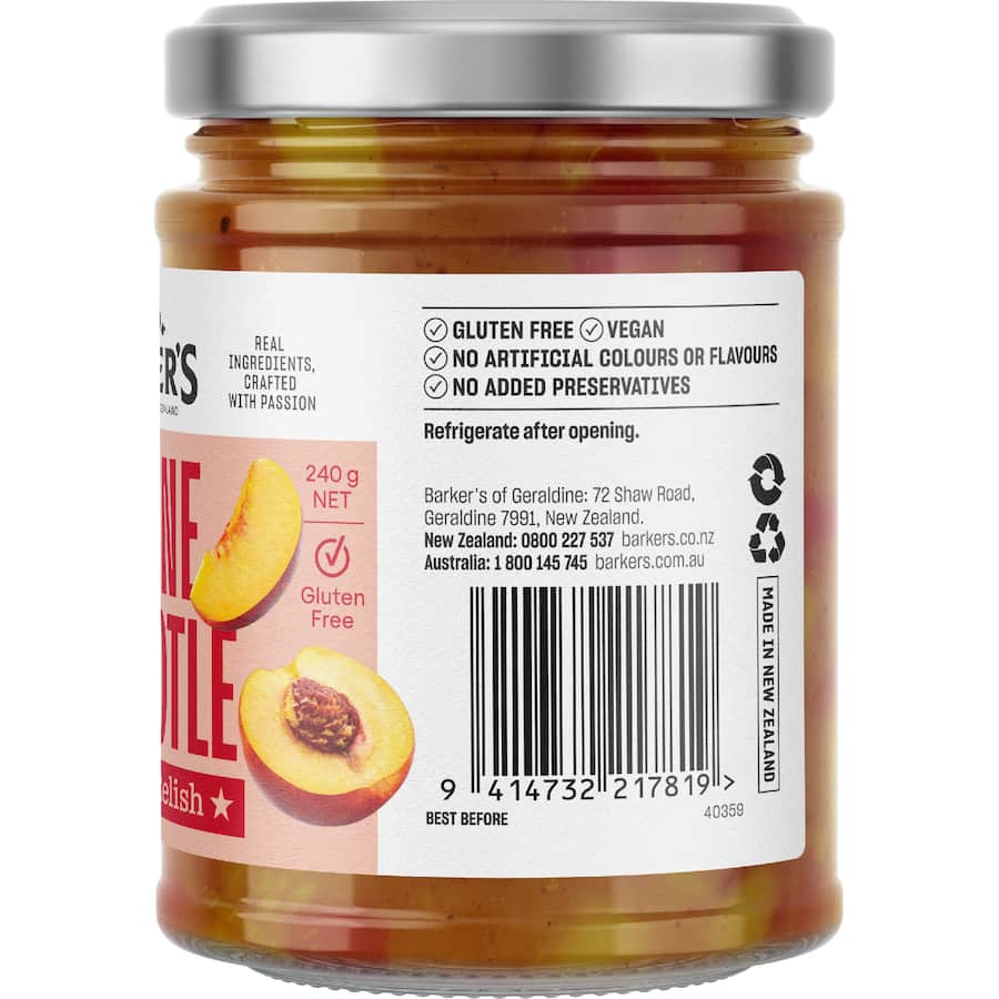 Barkers Sammie Relish Nectarine Chipotle 240g