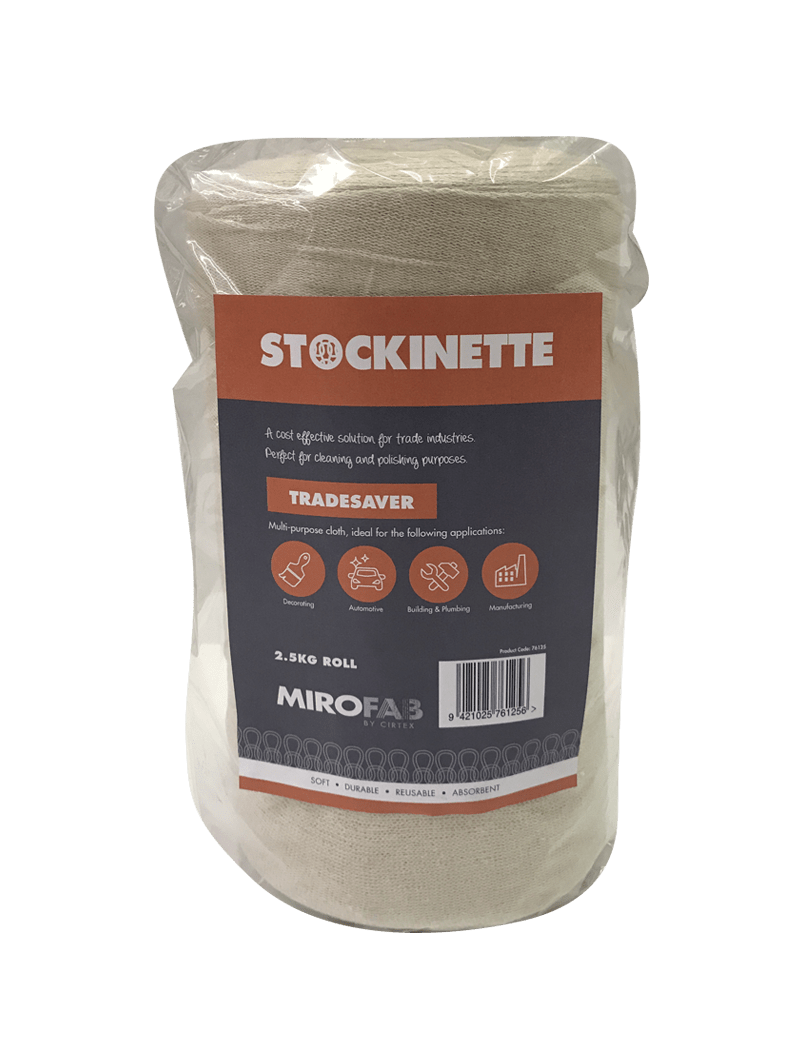 Tradesaver Stockinette Cleaning Cloth White 2.5kg