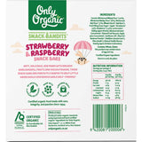 Only Organic Snack Bandits Baby Snack Bars Strawberry & Raspberry 6 x 22g