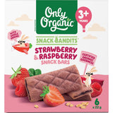 Only Organic Snack Bandits Baby Snack Bars Strawberry & Raspberry 6 x 22g