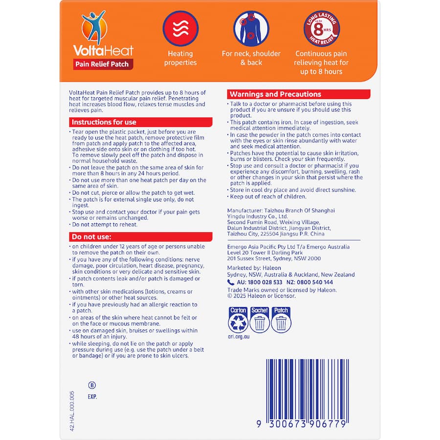 Voltaren Heat Patch  2pack