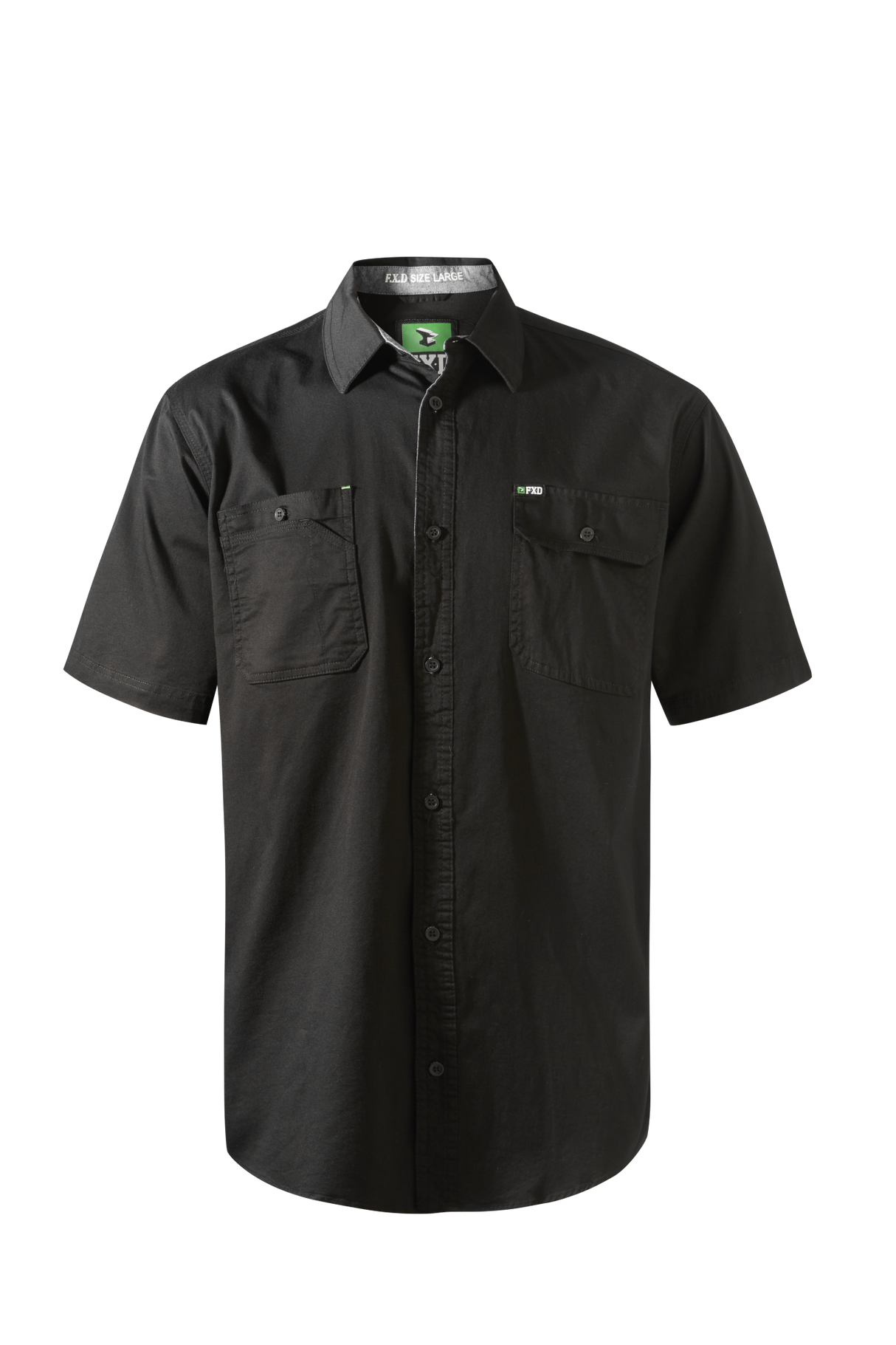 FXD, Cotton Stretch Work Shirt, SSH-1 - Black - 3XL