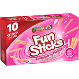 Arnotts Fun Sticks Wafers Strawberry Multi pack 180g