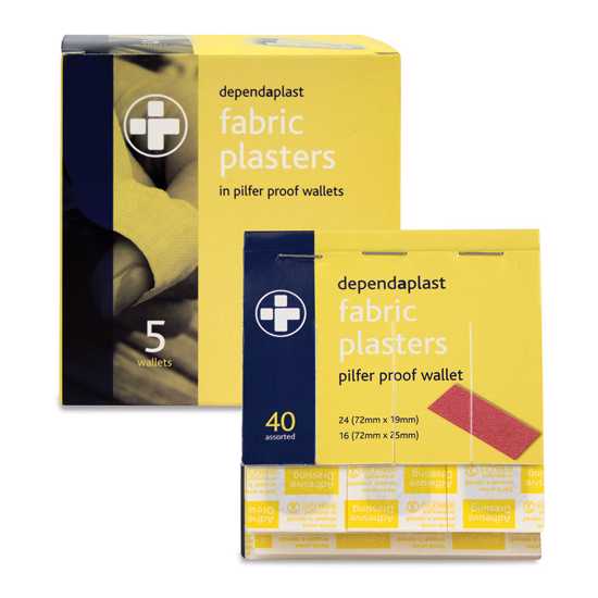 NZ Red Cross Fabric Plaster-Box of 40 (Box)