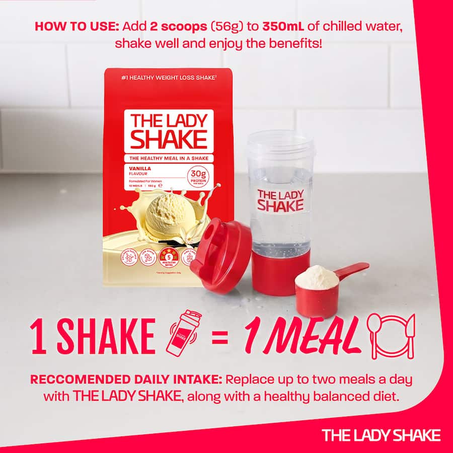 The Lady Shake Meal In A Shake Vanilla 560g