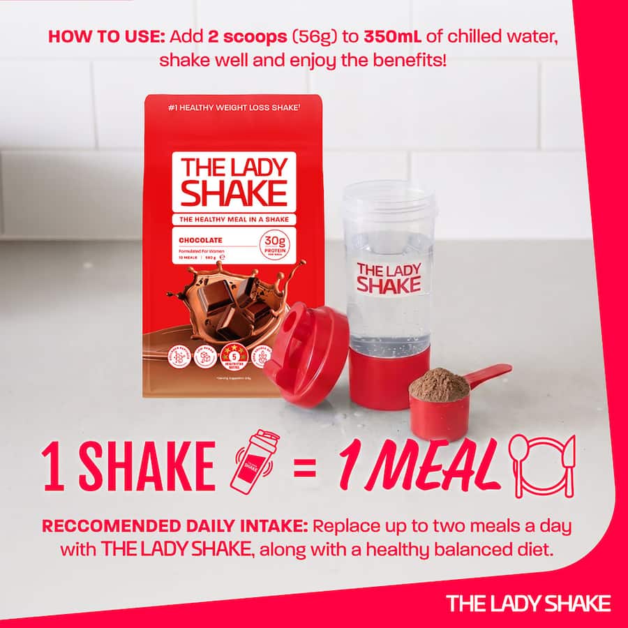 The Lady Shake Meal In A Shake Chocolate 560g