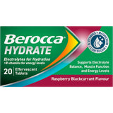 Berocca Hydrate Electrolytes Raspberry Blackcurrant 20 tabLets
