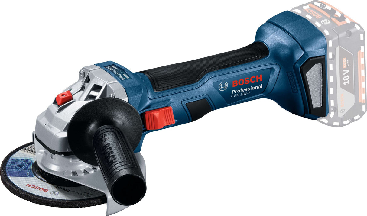 Bosch GWS 18V-7 Brushless Angle Grinder 125mm (Cordless Skin Only)
