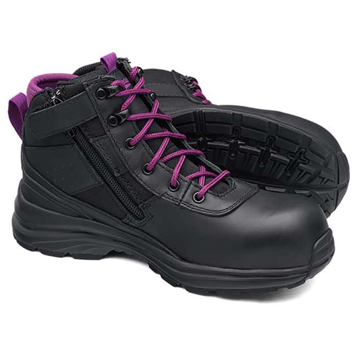 Blundstone 887 Zip Sided Women's Safety Boots - Black - 11