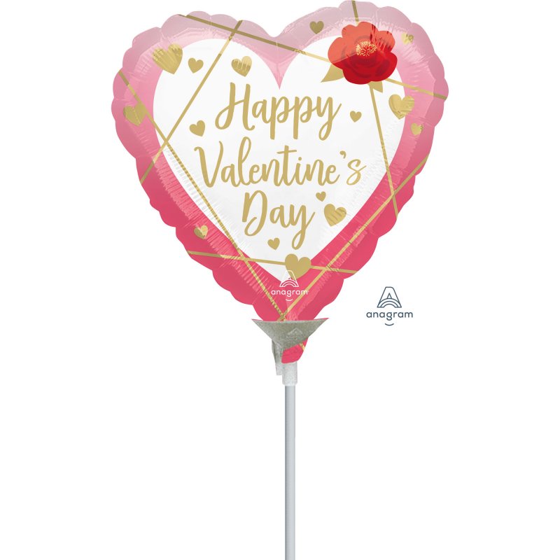 Foil Balloon - Hvd Faceted Heart (10cm)