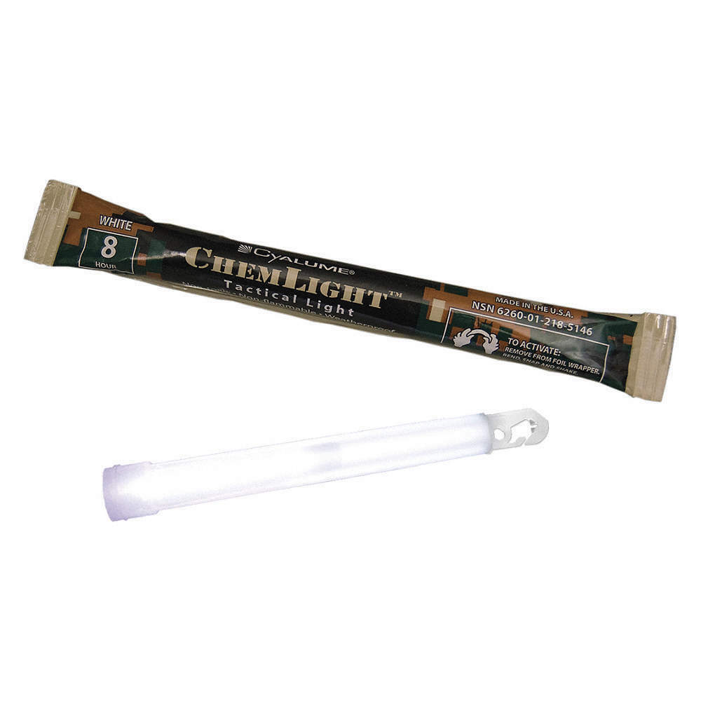 Cyalume Chemlight 6" Light Stick - 8 Hour White