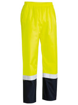 Bisley, Hi Vis Rain Shell Over Trouser, BP6965T - Yellow/Navy (Size: 6XL)