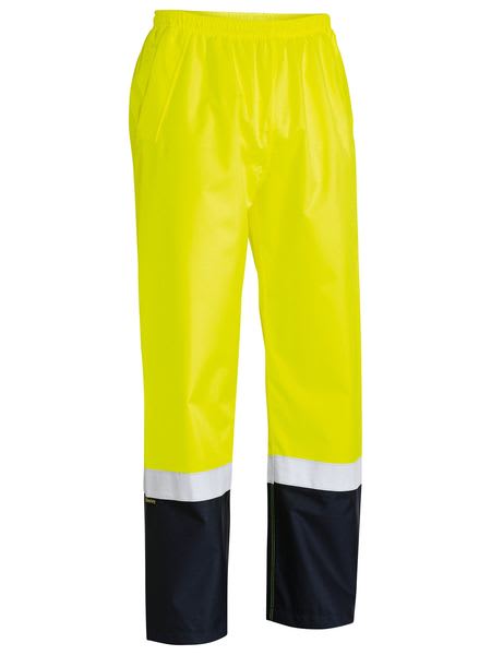 Bisley, Hi Vis Rain Shell Over Trouser, BP6965T - Yellow/Navy (Size: 3XL)