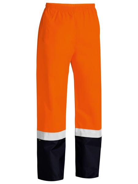 Bisley, Hi Vis Rain Shell Over Trouser, BP6965T - Orange/Navy (Size: XL)