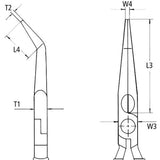 Knipex Assembly Pliers - Long Reach 45 Degree Nose 280mm