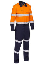 Bisley, Hi Vis Overall with waist zip opening Regular Fit - Yellow/Navy - 112