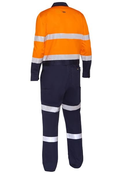Bisley, Hi Vis Overall with waist zip opening Regular Fit - Orange/Navy - 97