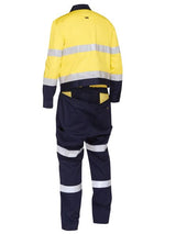 Bisley, Hi Vis Overall with waist zip opening Regular Fit - Orange/Navy - 107