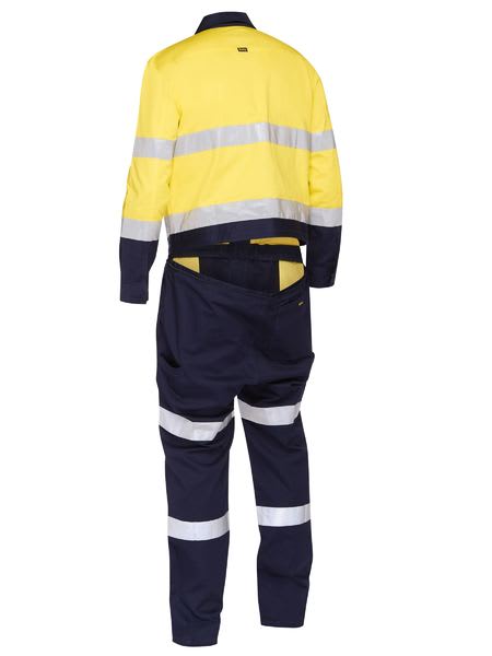 Bisley, Hi Vis Overall with waist zip opening Regular Fit - Orange/Navy - 77