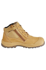 Hard Yakka,Y60120 Utility Zip Sided Safety Boot 04-14 (Pair) - Wheat - 13